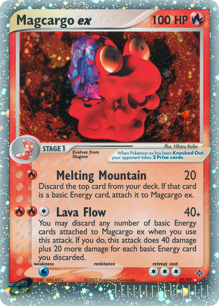 EX Dragon Holo Magcargo EX #95/97